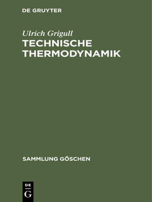 cover image of Technische Thermodynamik